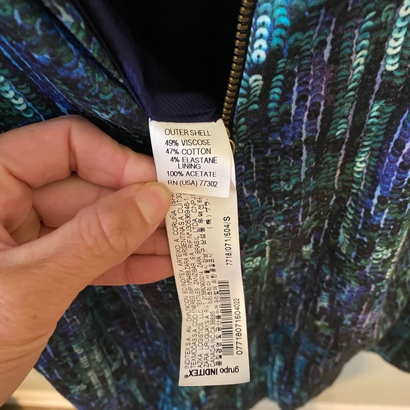 Zara Blue Fit & Flare Cocktail Dress – Size S - Picture 8 of 14